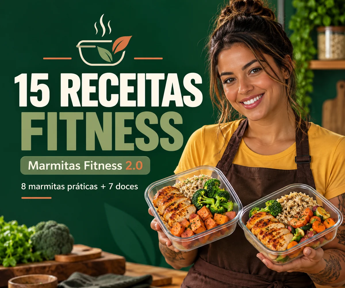 Capa do e-book 15 Receitas Fitness da Marmitas Fitness 2.0